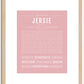 Jersie | Name Art Print