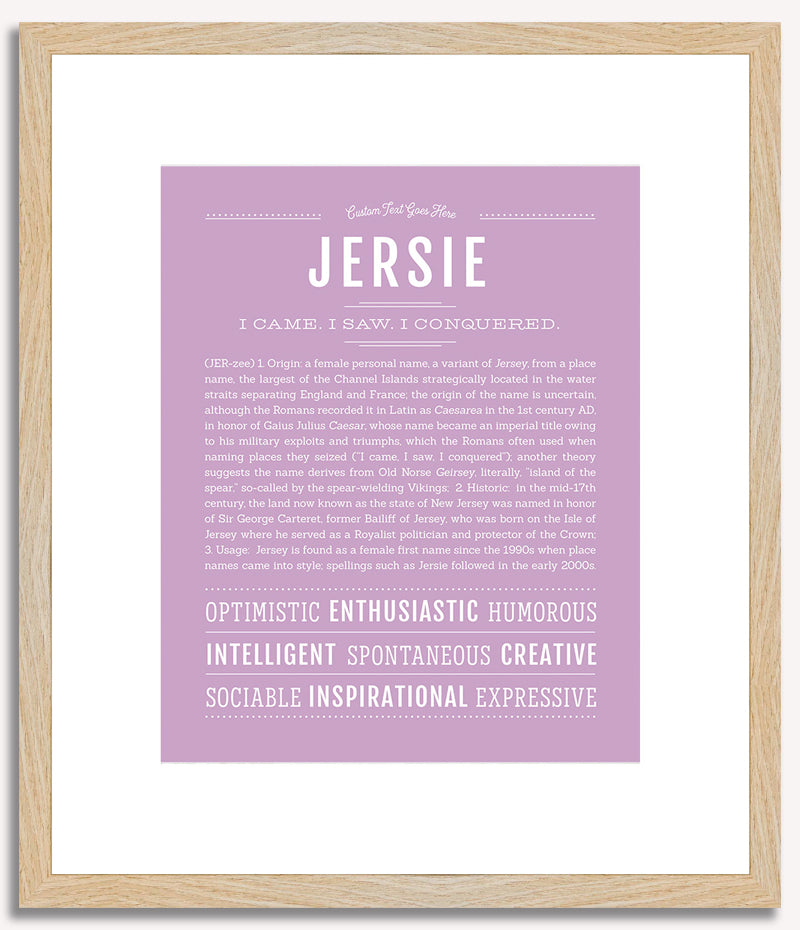 Jersie | Name Art Print