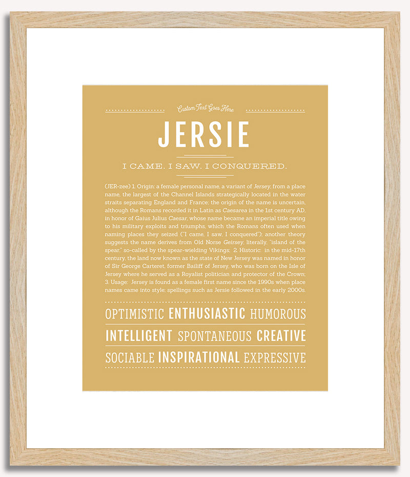 Jersie | Name Art Print