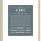 Jersie | Name Art Print