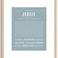 Jersie | Name Art Print