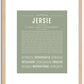 Jersie | Name Art Print