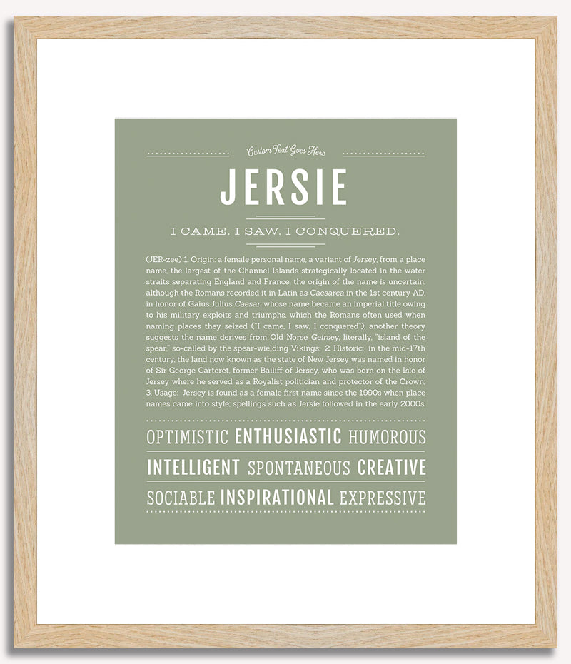 Jersie | Name Art Print