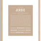 Jersie | Name Art Print