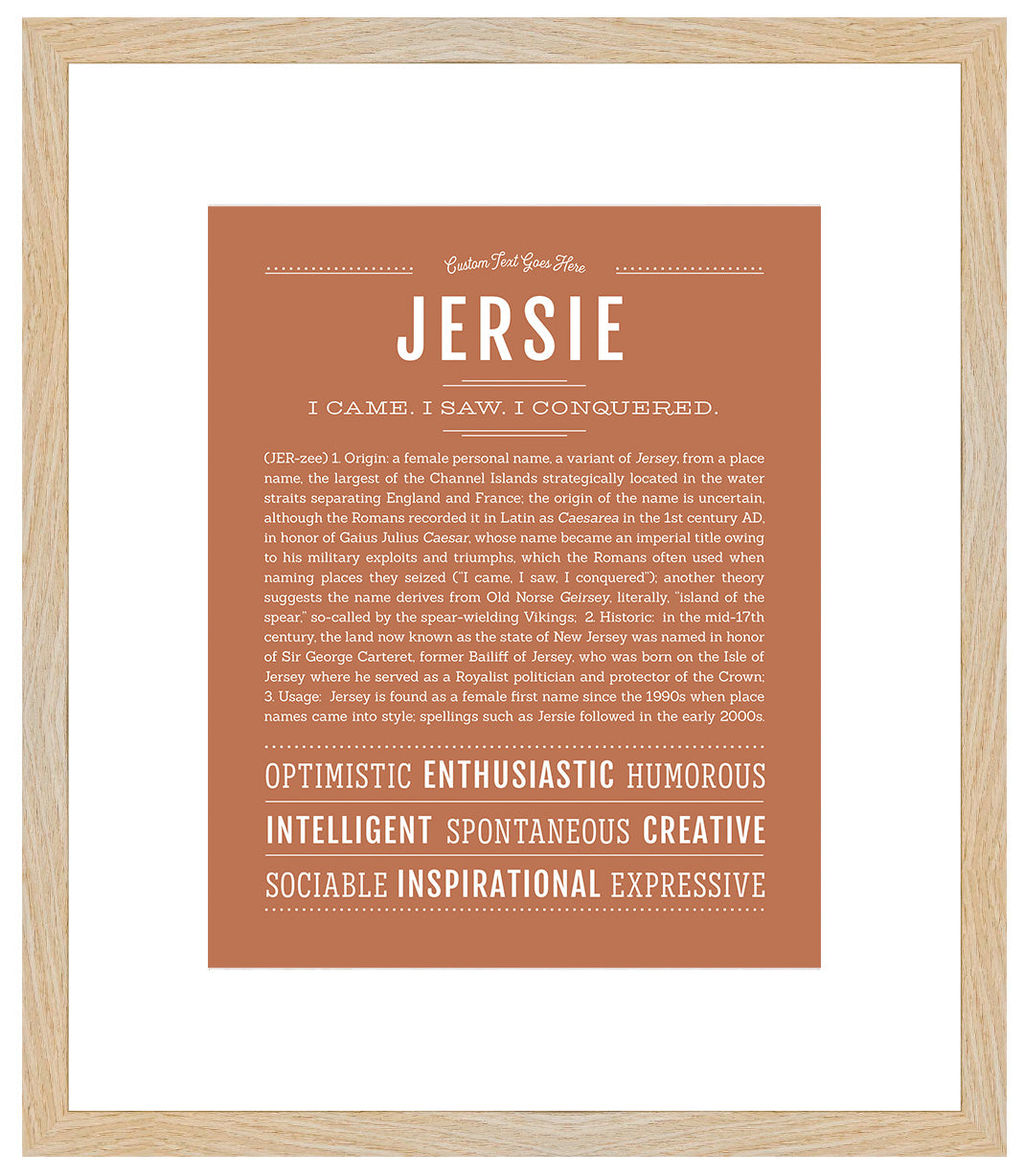 Jersie | Name Art Print