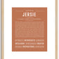 Jersie | Name Art Print