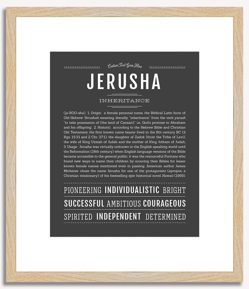 Jerusha | Name Art Print