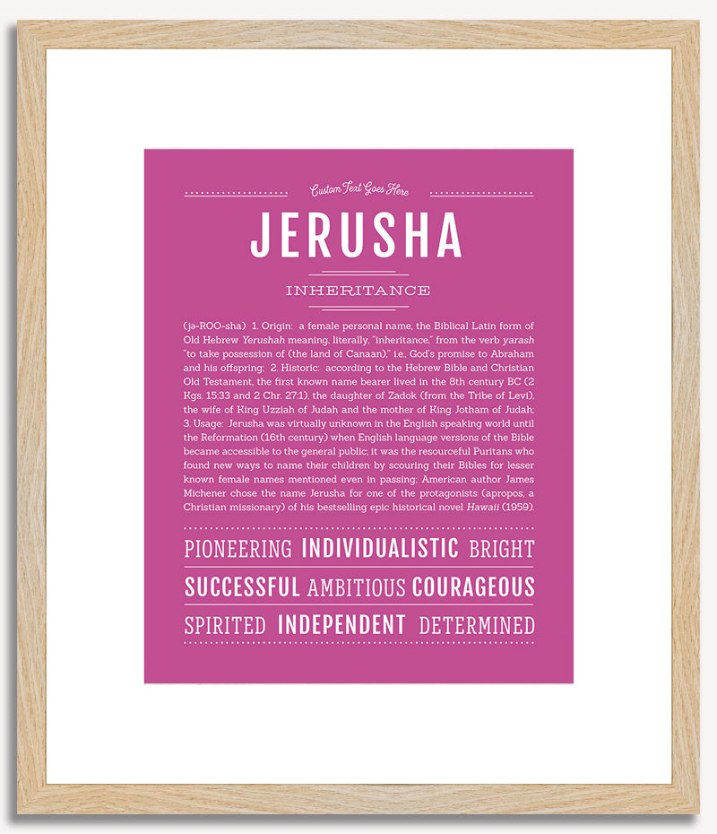 Jerusha | Name Art Print