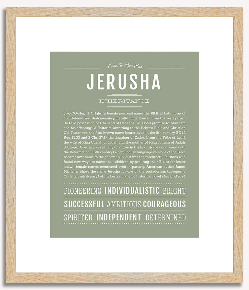 Jerusha | Name Art Print