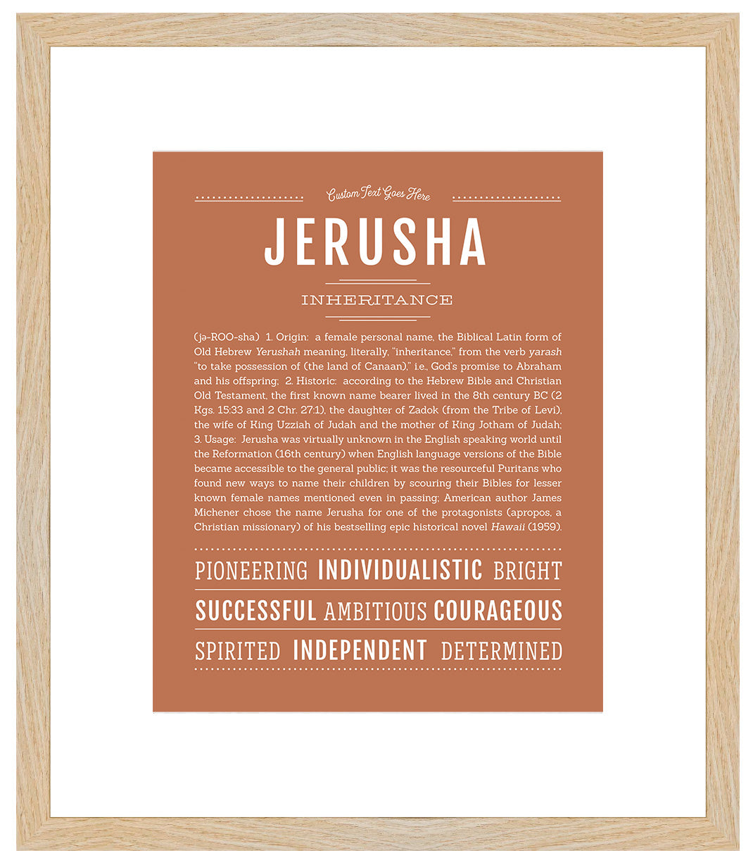 Jerusha | Name Art Print