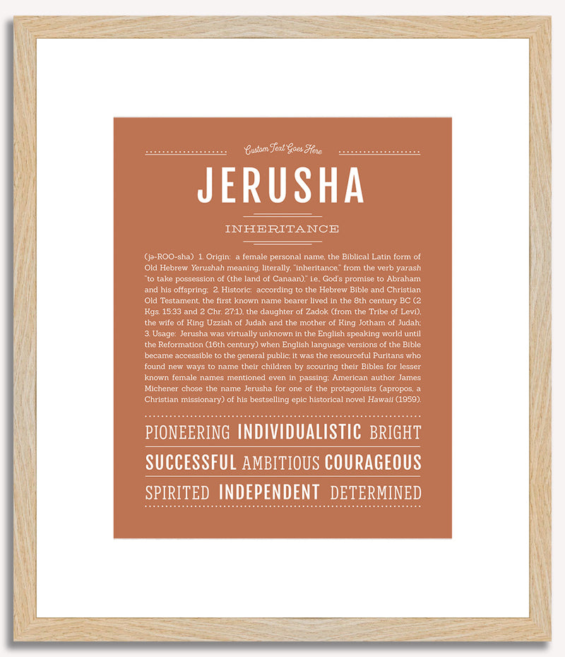 Jerusha | Name Art Print