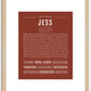 Jess | Name Art Print