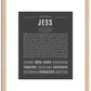 Jess | Name Art Print