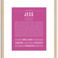 Jess | Name Art Print