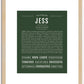 Jess | Name Art Print