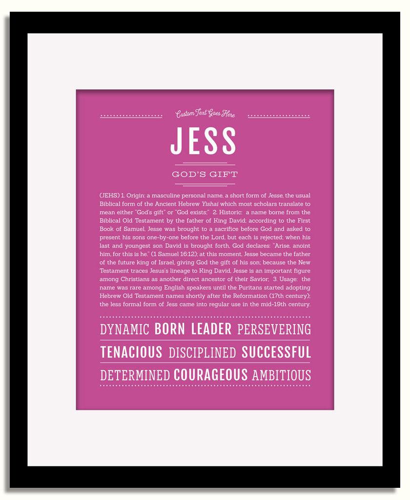 Frame Options | Dark Pink | Black Frame, Matted