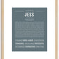 Jess | Name Art Print