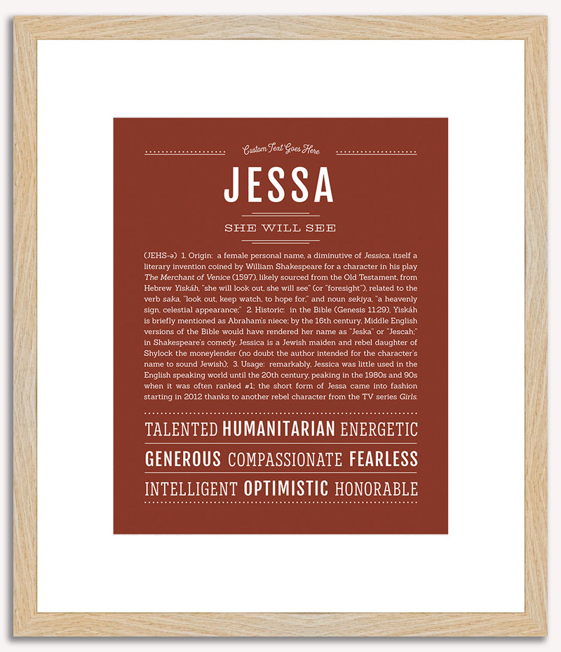 Jessa | Name Art Print