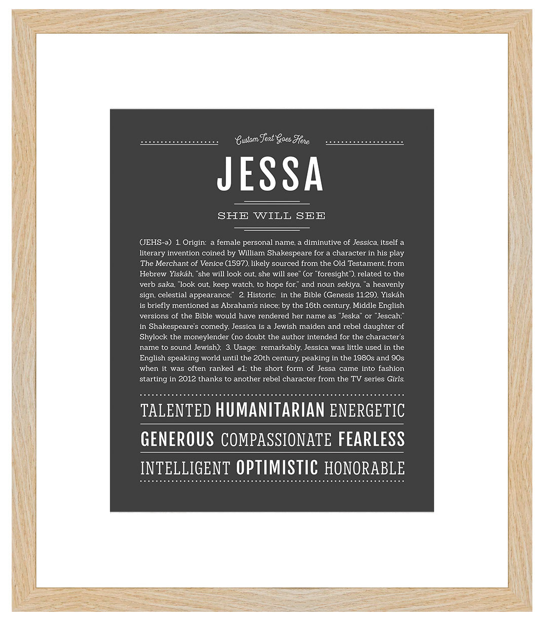 Jessa | Name Art Print