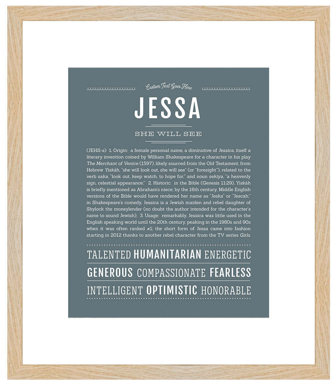 Jessa | Name Art Print