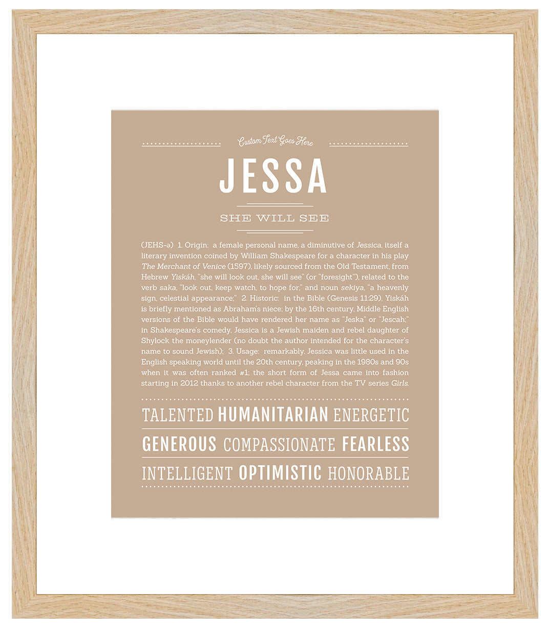 Jessa | Name Art Print