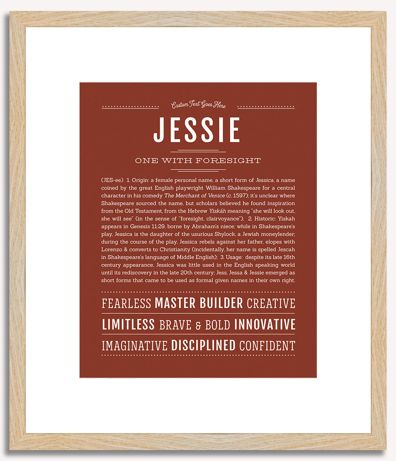 Jessie (female) | Name Art Print