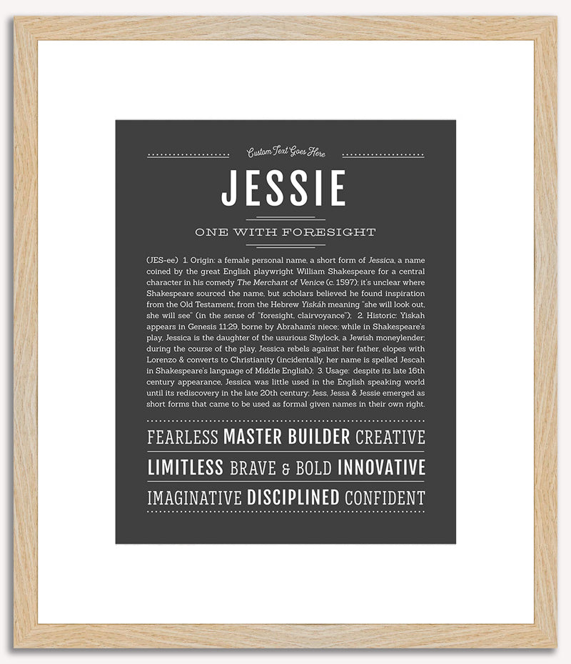 Jessie (female) | Name Art Print