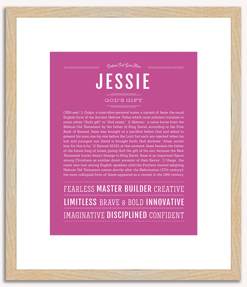 Jessie (male) | Name Art Print