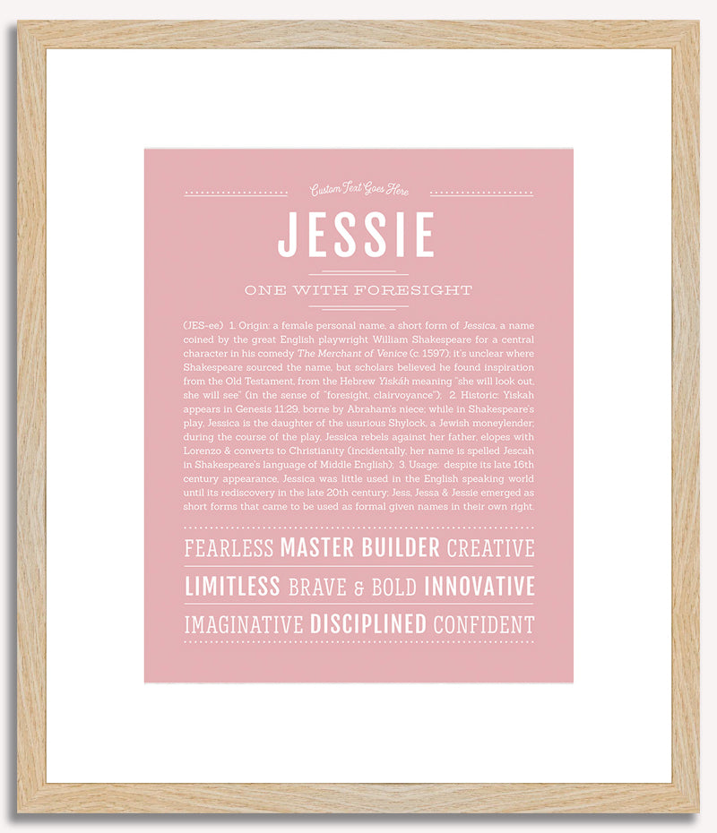 Jessie (female) | Name Art Print