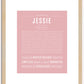 Jessie (male) | Name Art Print