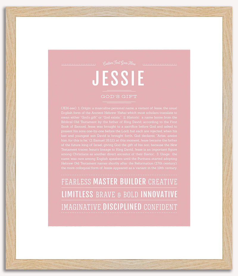 Jessie (male) | Name Art Print