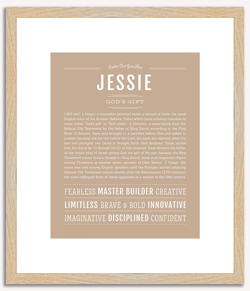 Jessie (male) | Name Art Print