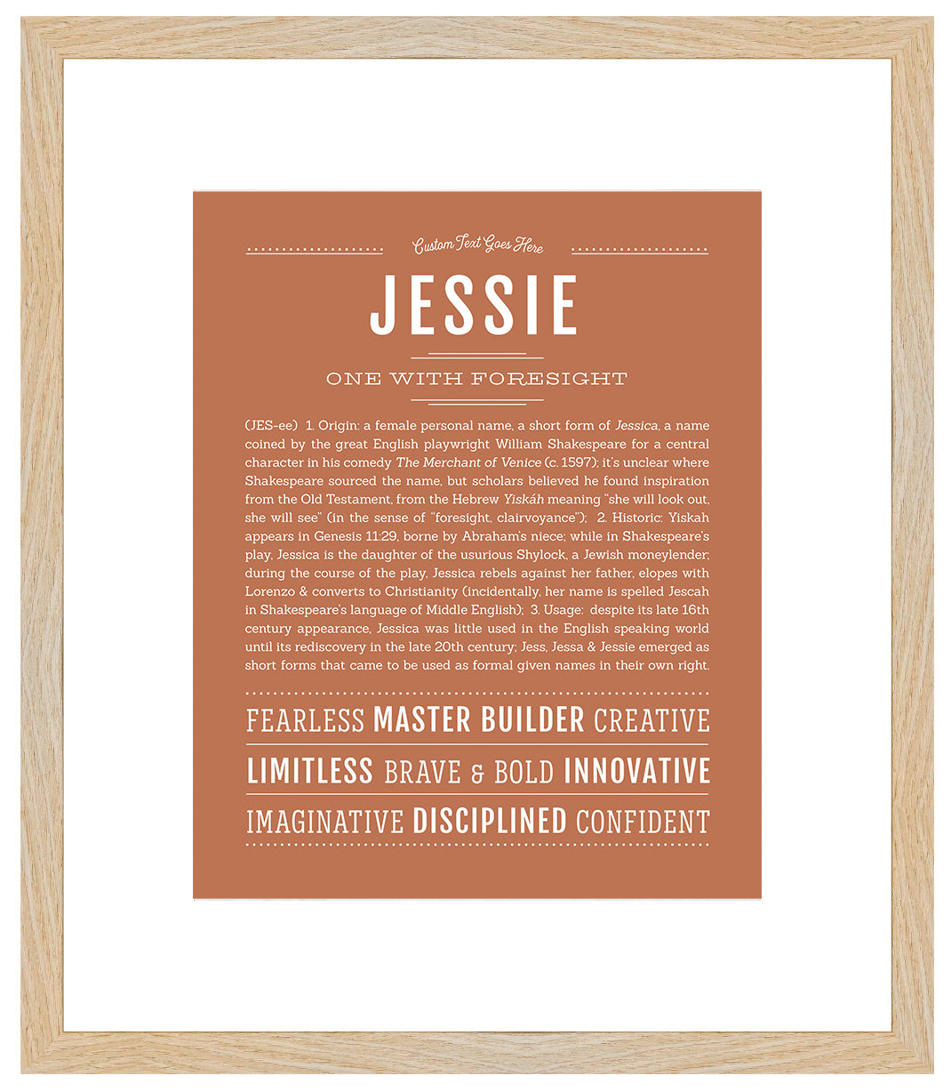 Jessie (female) | Name Art Print