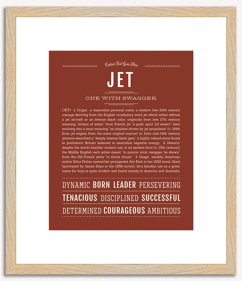 Jet | Name Art Print