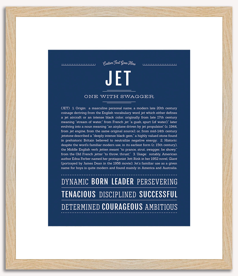 Jet | Name Art Print