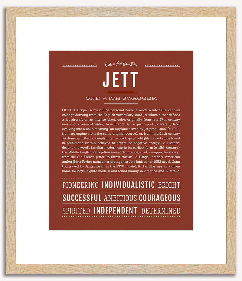 Jett | Name Art Print