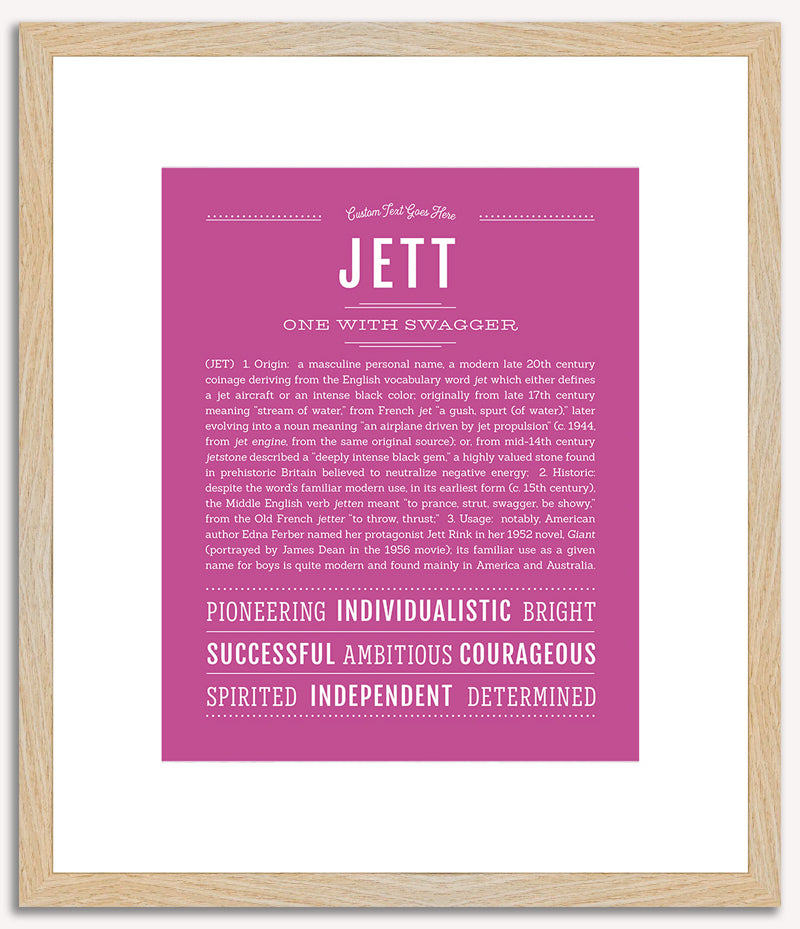 Jett | Name Art Print