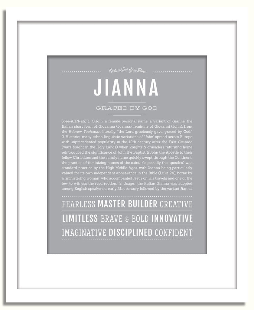 Frame Options | Light Gray | White Frame, Matted