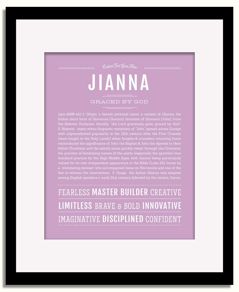 Frame Options | Lilac | Black Frame, Matted