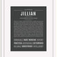 Jillian | Name Art Print