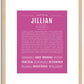 Jillian | Name Art Print