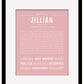 Jillian | Name Art Print