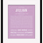 Jillian | Name Art Print
