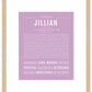 Jillian | Name Art Print