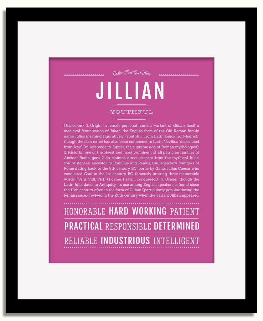 Frame Options | Dark Pink | Black Frame, Matted