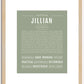 Jillian | Name Art Print