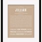 Jillian | Name Art Print