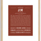 Jim | Name Art Print