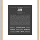 Jim | Name Art Print