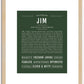 Jim | Name Art Print